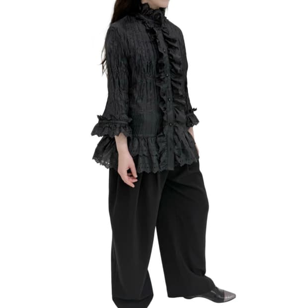 Thornel Punching Blouse - Black 