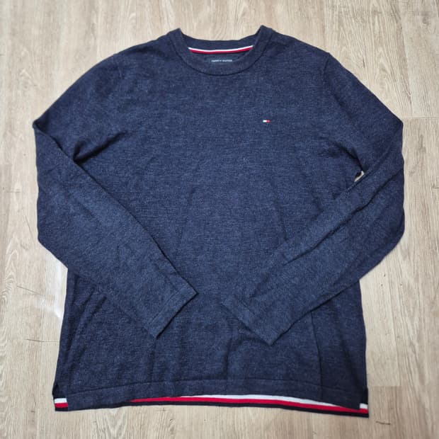 타미힐피거 미니플래그 라운드 니트