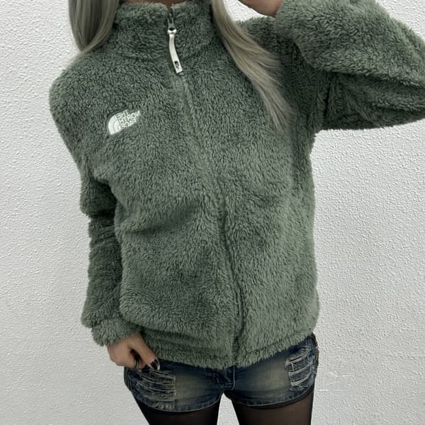 노스페이스 말차맛 플리스 집업 S