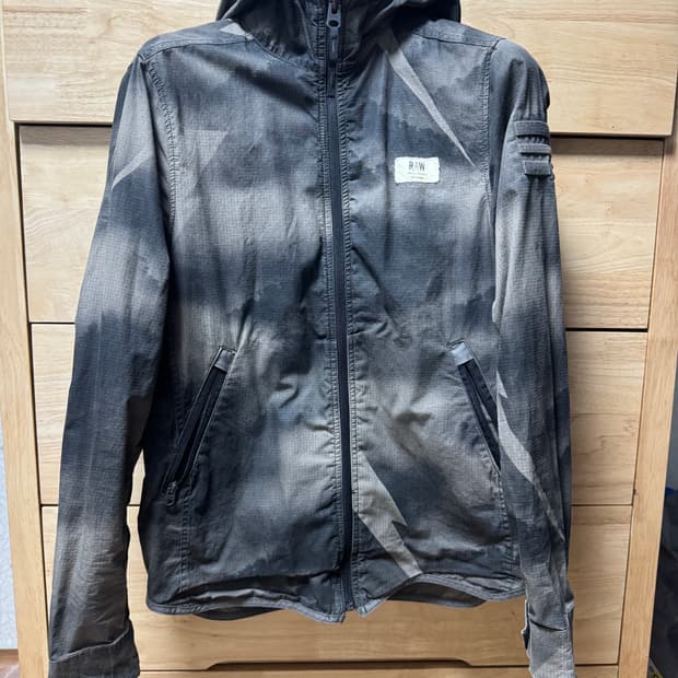 Gstar raw 카모 후드집업