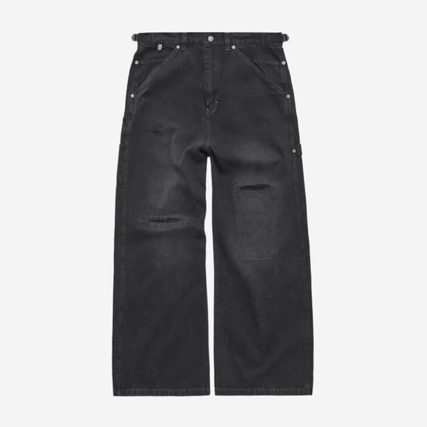 [3] 폴리테루 데미지드카펜터 워시드블랙