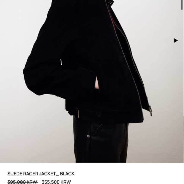 [M] 토니웩 25fw 스웨이드 레이서 자켓