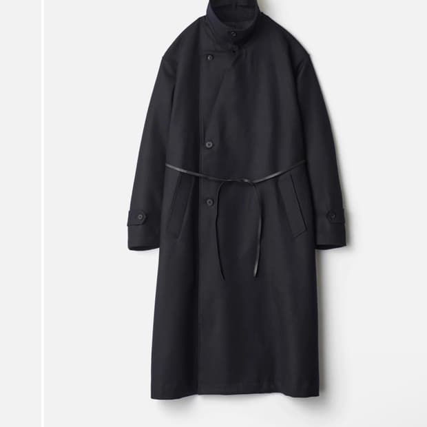 ssstein 플란넬 더블코트 블랙 L