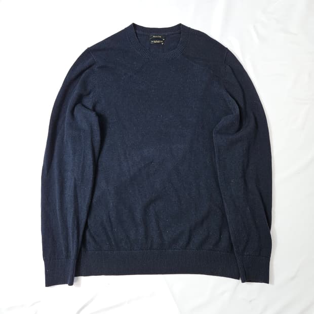 마시모두띠 메리노울 니트 스웨터 라운드넥 옴므 L