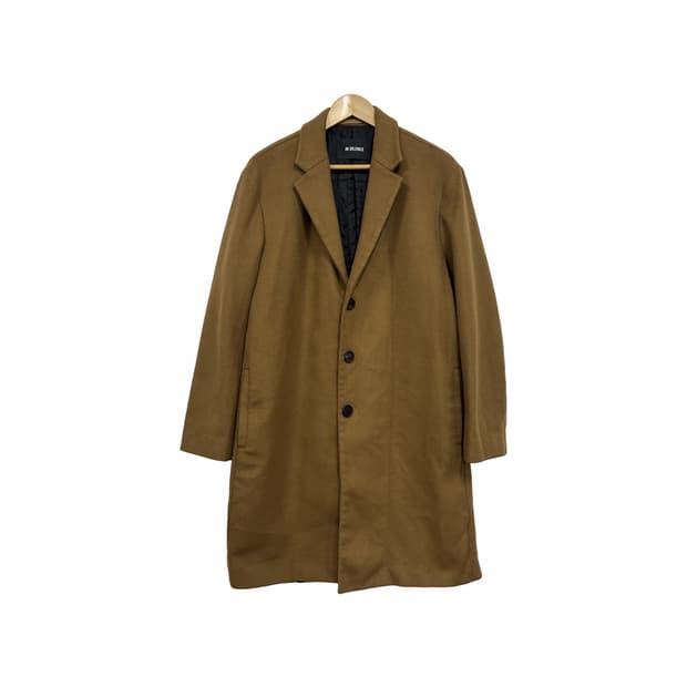 인사일런스 카멜 울 캐시미어 블렌드 남성 롱코트