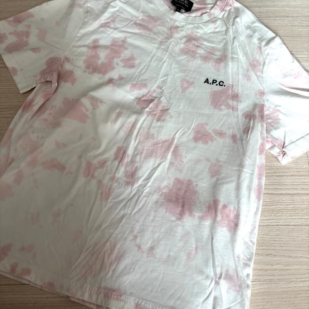 A.P.C 타이다이 반팔티 pink