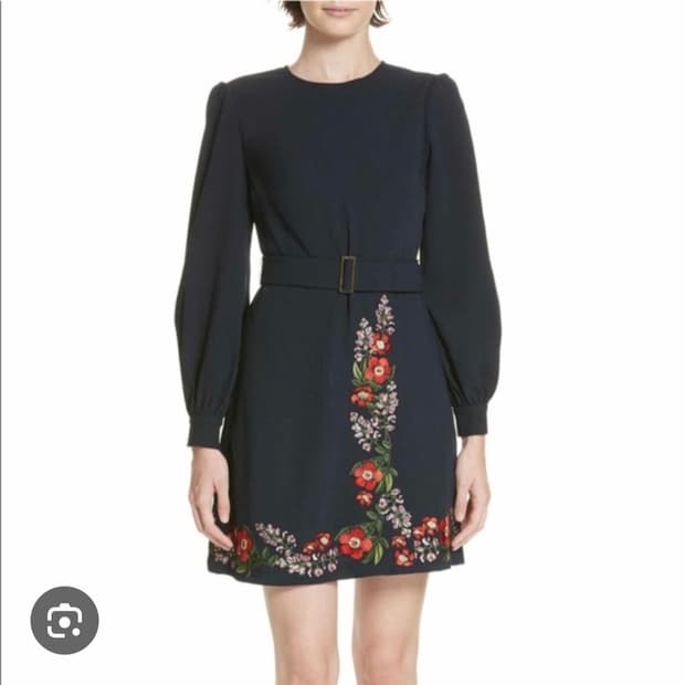 테드베이커 네이비 플라워 자수 원피스 1
