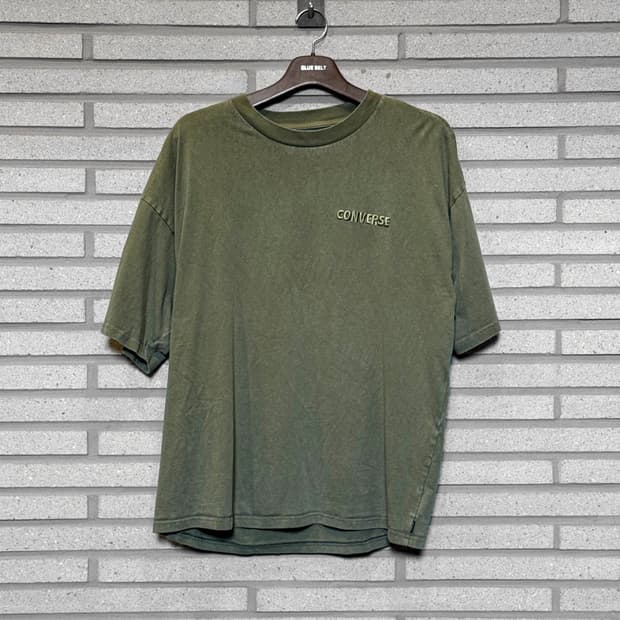 JPN VINTAGE 반팔 티셔츠 뒷면 프린팅 디테일 카키