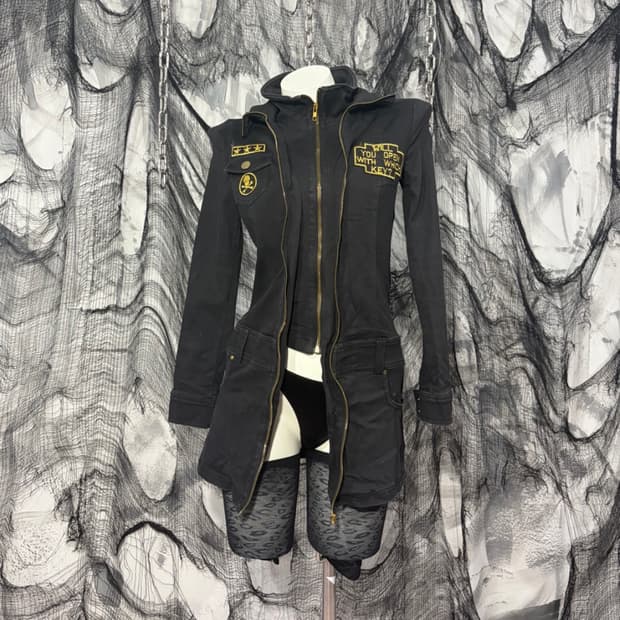 Gothic Layered washing One piece jacket 