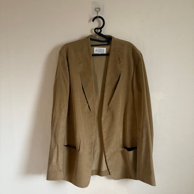 마르지엘라 컷아웃 코듀로이 자켓