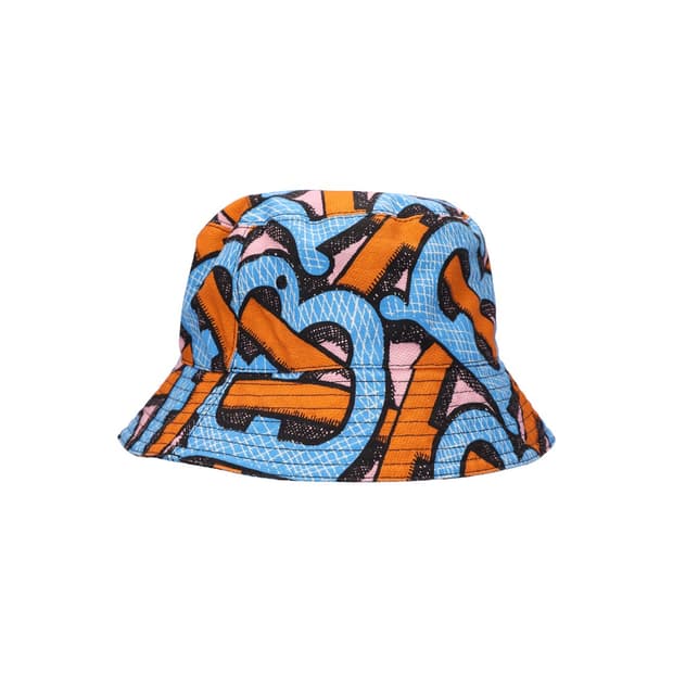 버버리 8033707 모노그램 버킷햇 블루 오렌지 