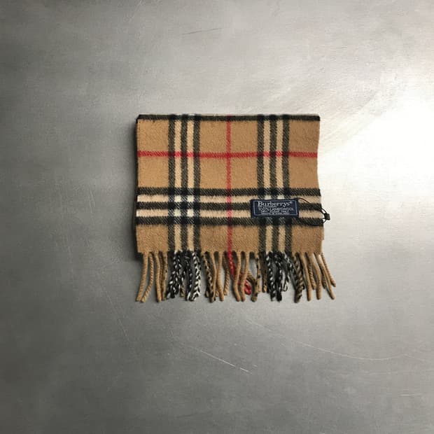 버버리 정품 램스울 머플러 베이지