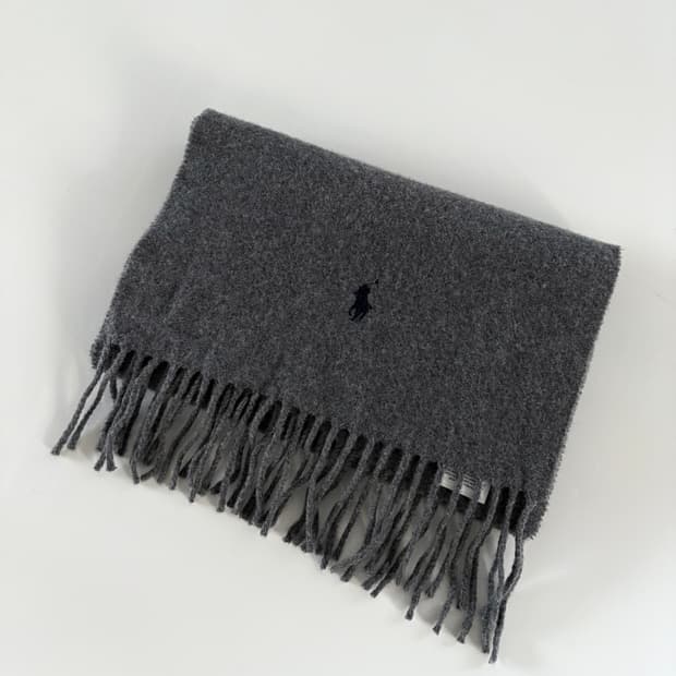 Polo 폴로 랄프로렌 신형 그레이컬러 울 머플러
