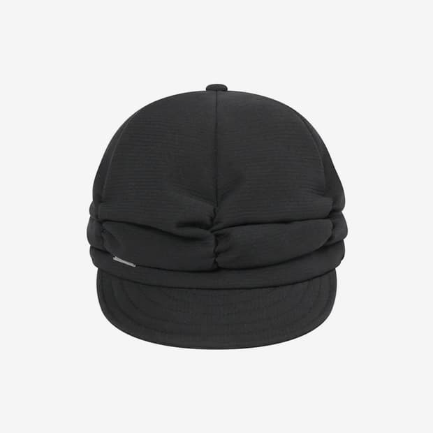 Pleats shirring cap BLACK
