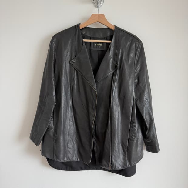 Pre owned 이태리 레더 램스킨 자켓