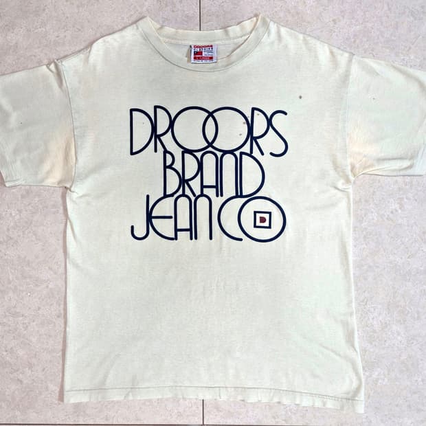 90s DROORS BRAND JEAN CO. Logo T-SHIRT