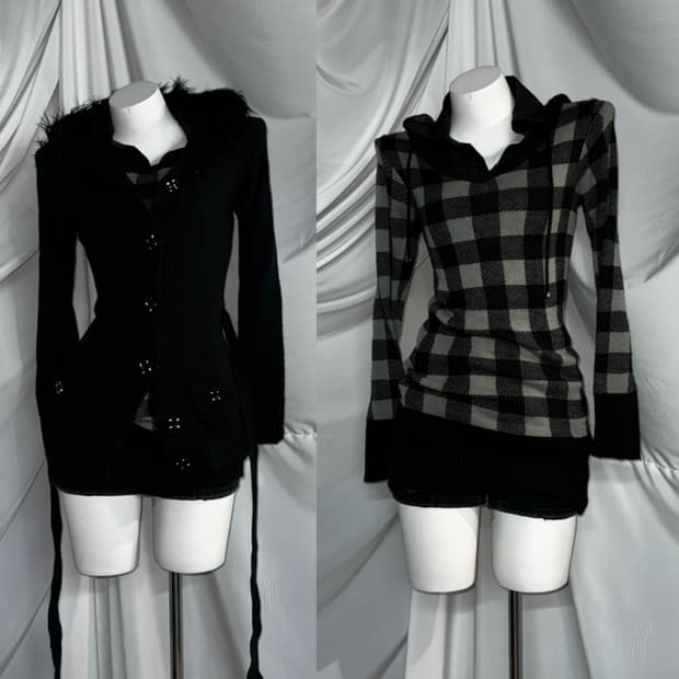 무채색 캐캐체 세라깔 데일리 블랙 코디세트 