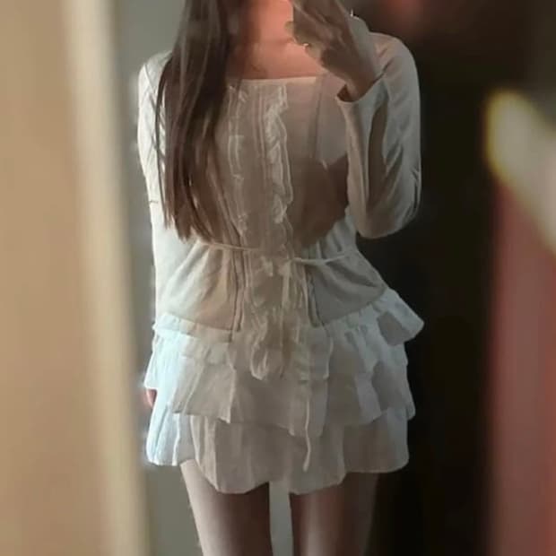 Soup 수프 라떼갸루 레이스 탑 상품이미지1