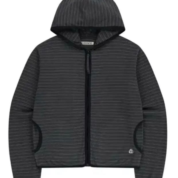 코이세이오 차콜 스트라이프 집업 플리스 후리스