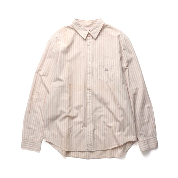 스투시 STUSSY 90s Made In USA Stripe Shirt