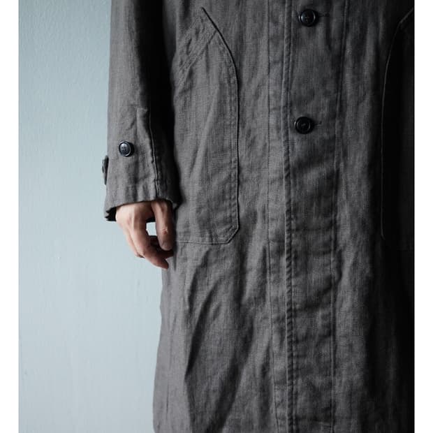 wardrobe41 POET HERRINGBONE COAT (KHAKI)