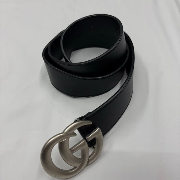 구찌 인터로킹 마몬트 빈티지 레더 벨트 Gucci