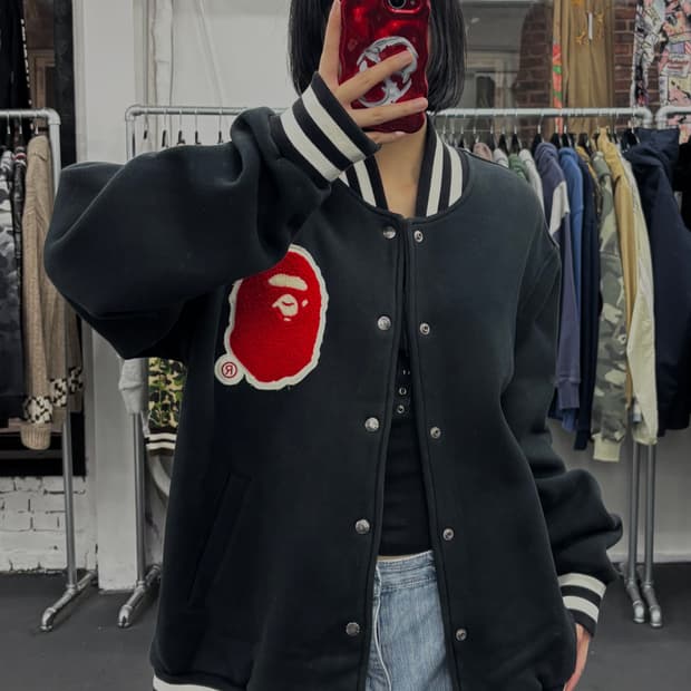 베이프 스펠아웃 바시티 자켓