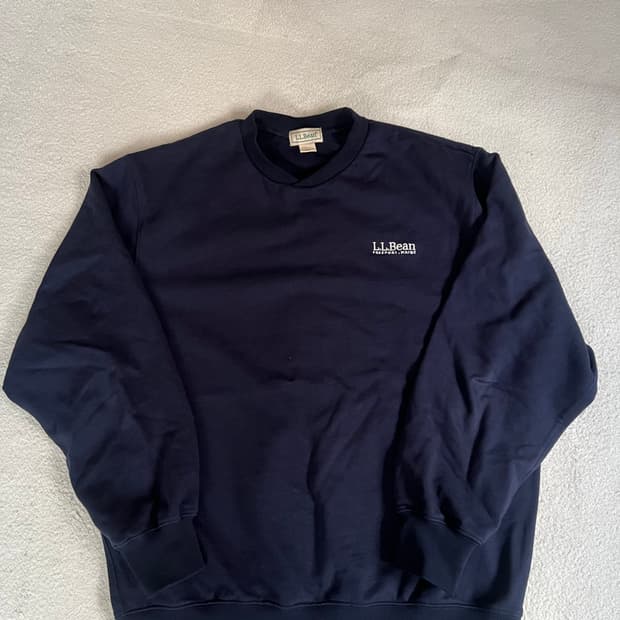 엘엘빈 브이넥 맨투맨 네이비 L