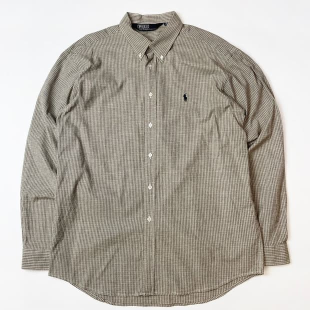 폴로 랄프로렌 00s 로고 체크 셔츠 A1394