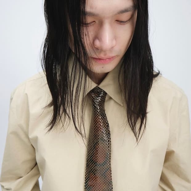 [구매] Sunflower 레더 스네이크 넥타이