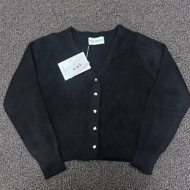 [새상품] 곤니치와봉쥬르 여성 가디건 니트 블랙 