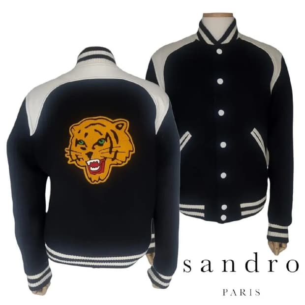 (M) 18FW 산드로옴므 바시티자켓 산드로자켓 스타디움자켓 sandro