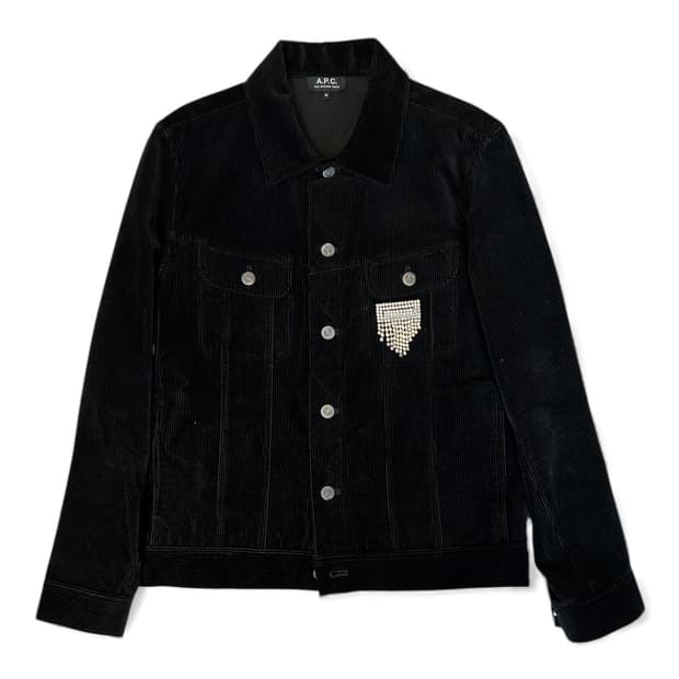 A.P.C. Black Velvet Corduroy Jacket