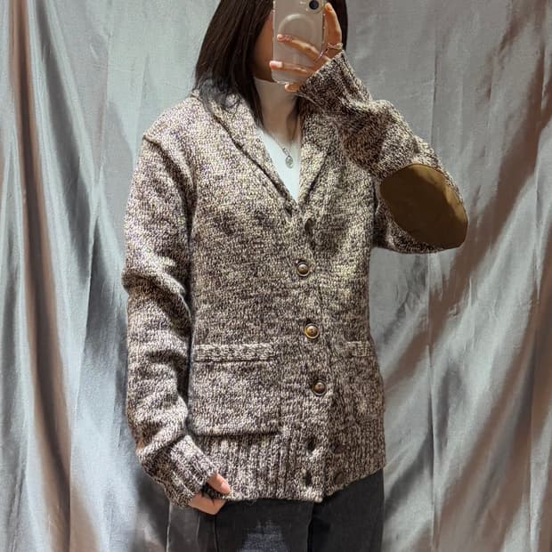 M 폴로랄프로렌 반카라 브라운 믹스 니트 가디건