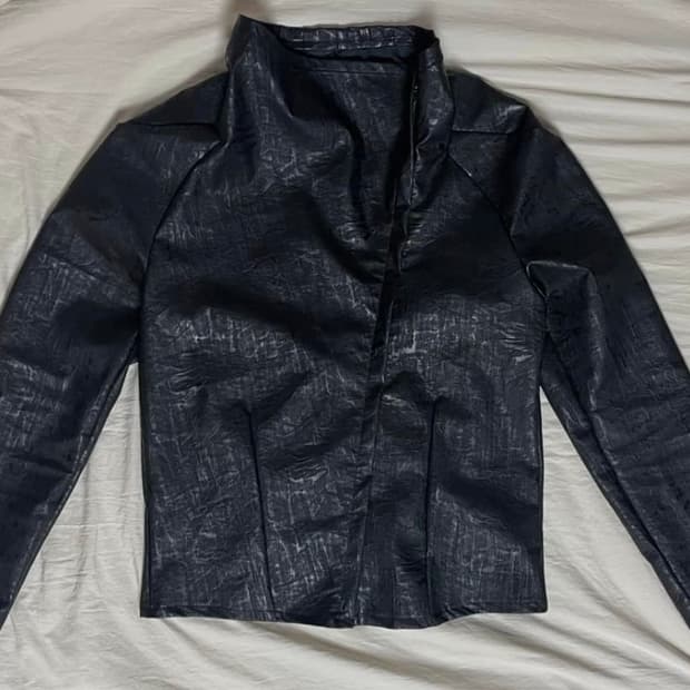 사선 집업 자켓