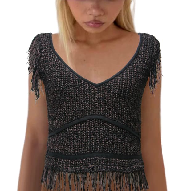 Mystic Fringe knit vest