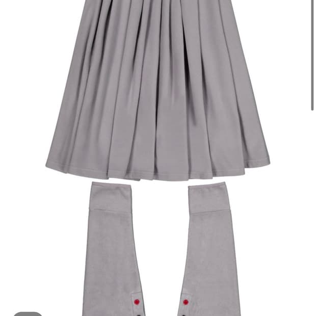 새상품) 로액슈얼 플리스 미디 워머 스커트 멜란지그레이