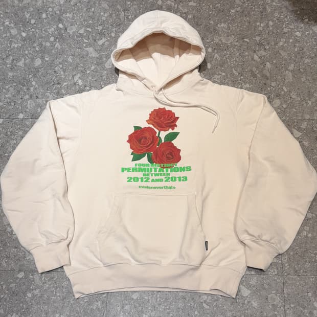 💥디스이즈네버댓 로즈 플라워 후드 아이보리 (M)