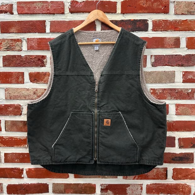 (2XL)칼하트 V26 쉐르파 워크 베스트 모스그린