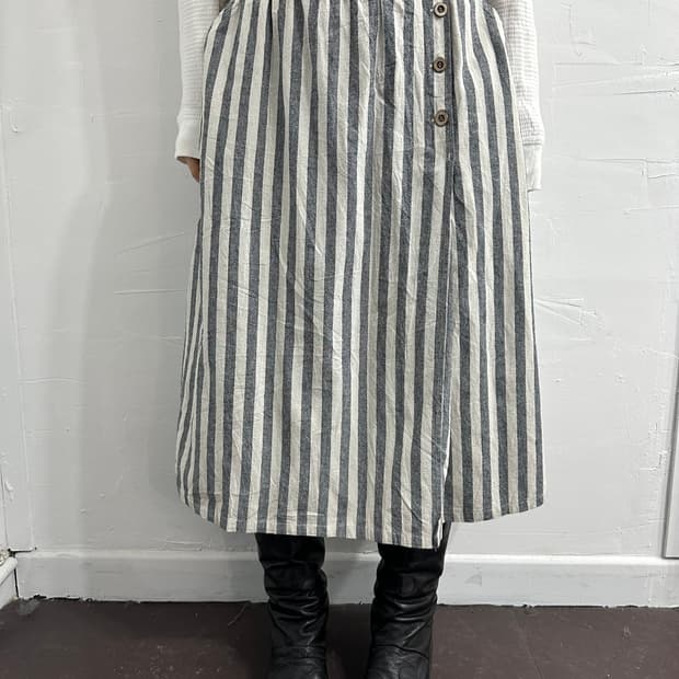 stripe midi skirt