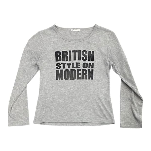 Hye kath 빈티지 레터링 롱슬리브