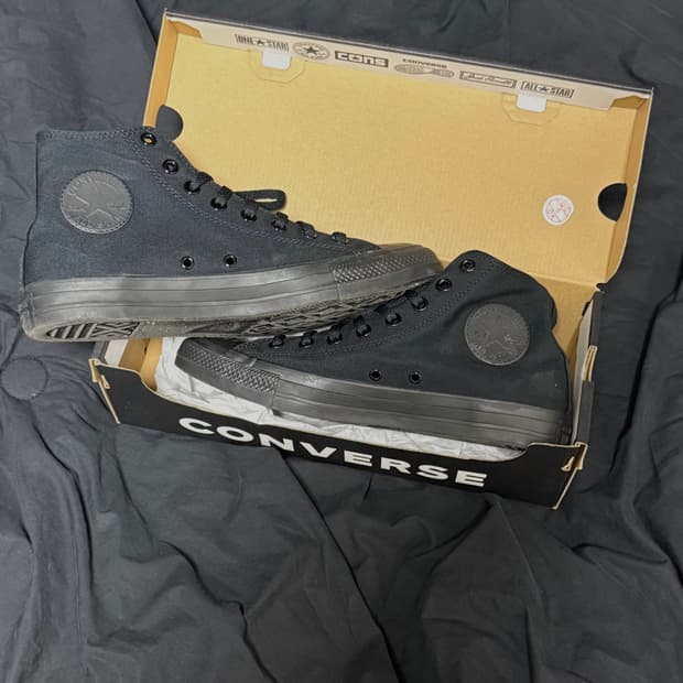 컨버스 하이 블랙 모노크롬 270