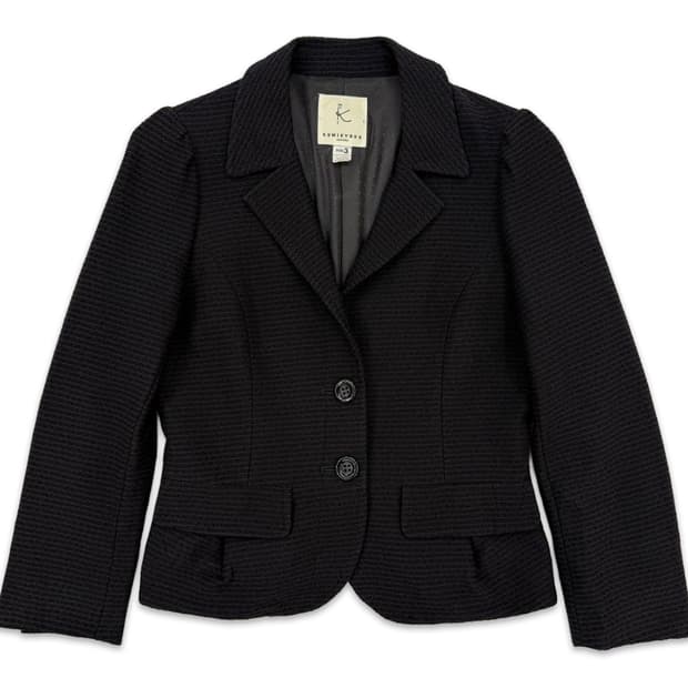 빈티지 KUMIKYOKU 블랙 싱글 자켓