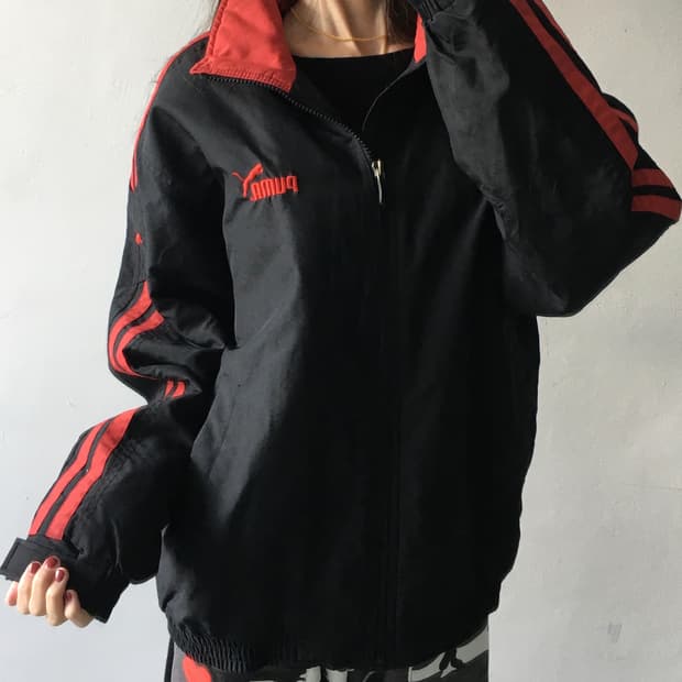 푸마 가슴로고 바람막이 자켓
