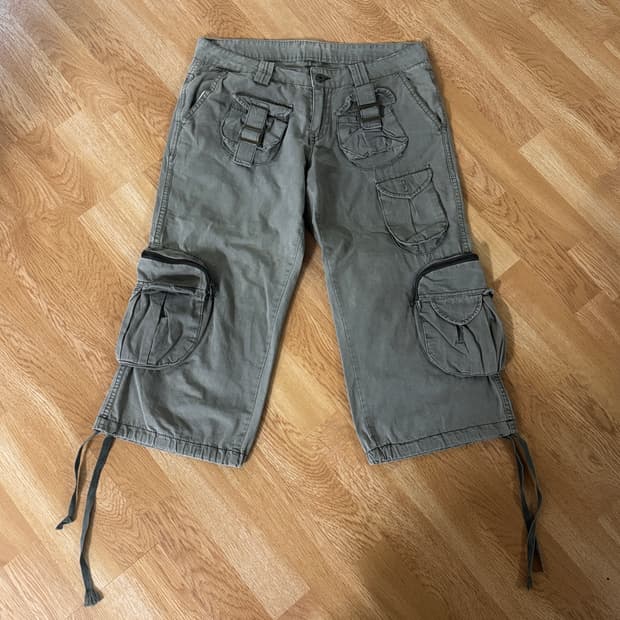 빈티지 카고 카프리 버뮤다 팬츠