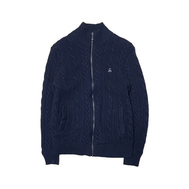 브룩스브라더스 네이버 케이블 니트 집업
