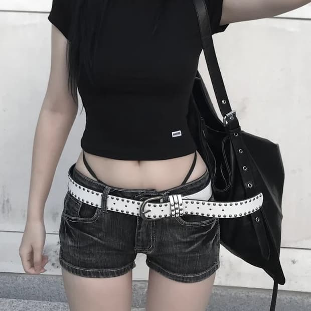 쿄이 백포켓 워싱 로우 쇼츠 S