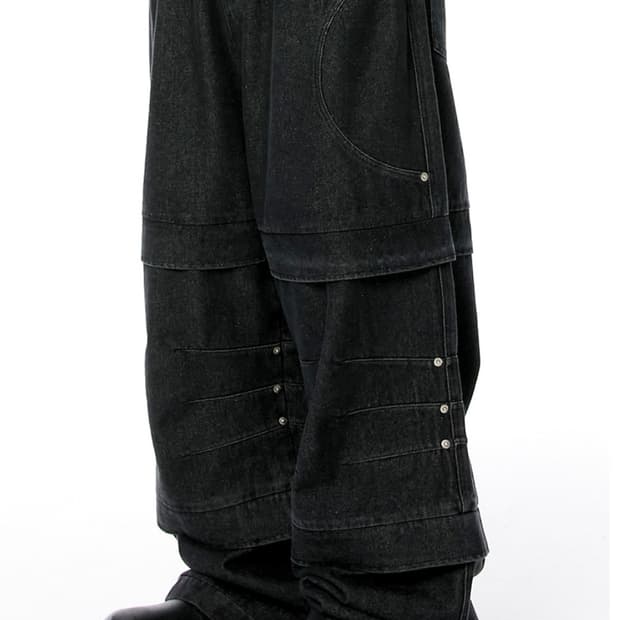 플레이버리즘 Double Layered Wide Denim Pant