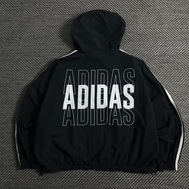 아디다스 신형 박시핏 빅로고 바람막이 o 3914