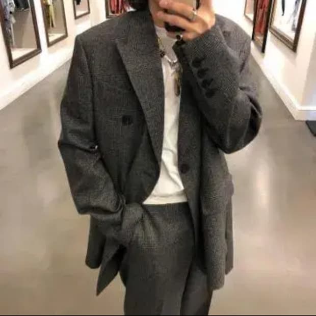 우영미/19fw 메인체크 셋업/46